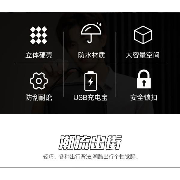 NEW MEN'S CHEST BAG LARGE CAPACITY SHOULDER BAG CROSSBODY BAG MALE LEISURE OFFICE IPAD COMPUTER CHEST BAG HARD SHELL