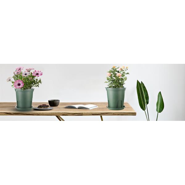 Planters for Indoor Plants, Planters with Drainage Hole and Tray, Flower Pots Indoor Plant Pots for Patio Garden