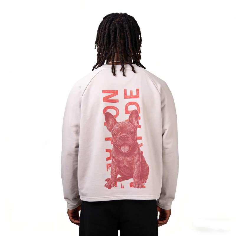 Custom Oversized Screen Print Long Sleeve Tshirt 300GSM Cotton Supplier