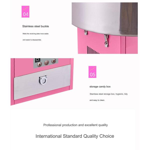 Easy-to- 220V Cotton Candy Machine with Adjustable Gas Wire Speed and 19 KG Capacity