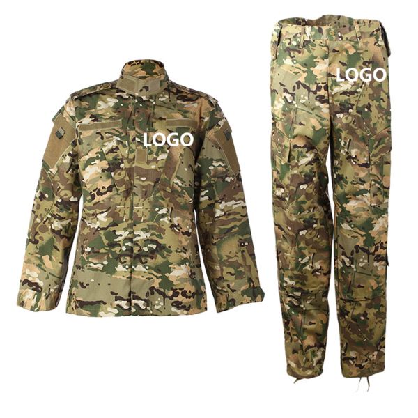 Customizable Men's Sporty 3D Camouflage Polyester/Cotton Seamless Fusing Quick Dry Workwear Jackets Outdoor Sets Knitted Weaving