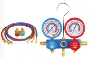 R134A plastic box stamping resistant gauge set. outer wire adjustable  2196 pipe pressure 600PSI-3000PSI