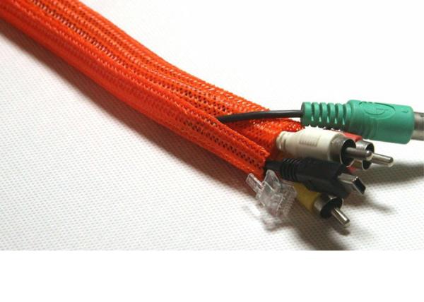 Auto do monofilamento que envolve impressão personalizada Sleeving trançada rachada para a gestão do cabo 