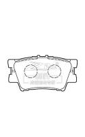 Des plaquettes de frein en céramique pour Toyota Camry D1212 04466-33160 Plaquettes de frein avant en céramique