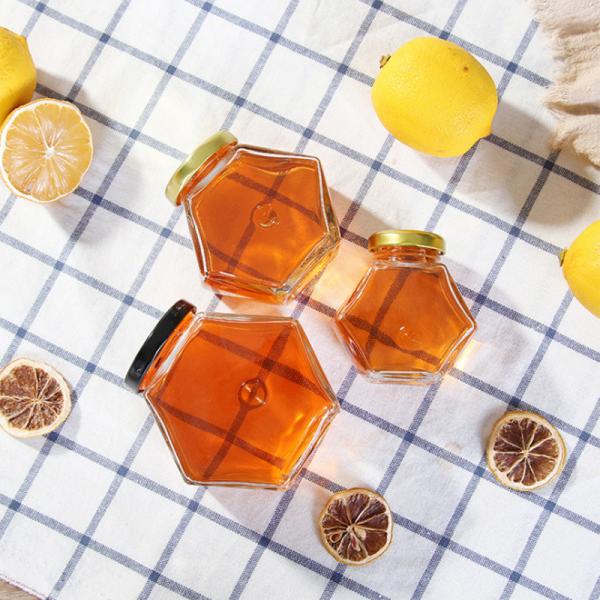 Twist Off Metal Cap Glass Jam Jars , Clear Mason Jars Small Glass Containers