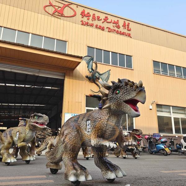 Centro comercial personalizado Dinosaurio animatrónico paseo Tamaño natural Para adultos