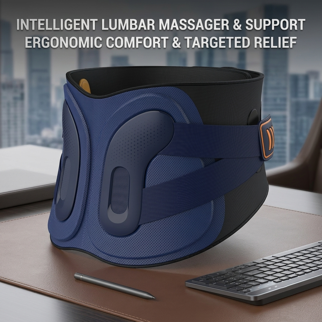 ZN-DB53 Cordless EMS Waist Massager with Heat and Vibration Therapy for Lower