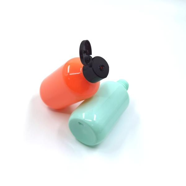 El cosmético plástico anaranjado embotella el envase del acondicionador de pelo del champú de 100ml 200ml 250ml