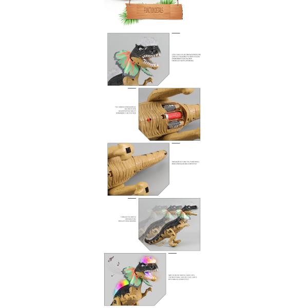 Children's Electric Toy Double Crowned Dragon with Lights Chirping Walking Flapping Wings Items