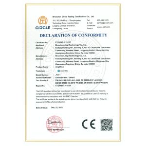 Shenzhen Jiayi Technology Co., Ltd. Certifications
