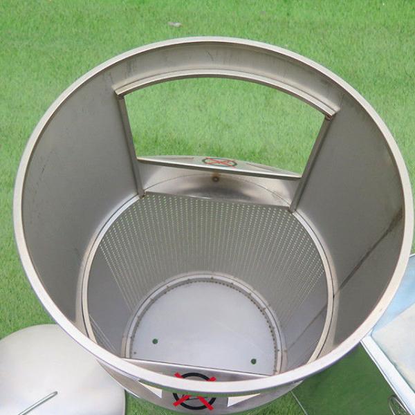 Подгонянная круглая мусорная корзина нержавеющей стали крышки 35L