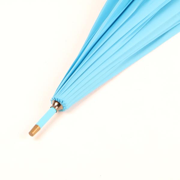 Light Blue Ladies Walking Stick Umbrella , Fashion Compact Windproof Umbrella