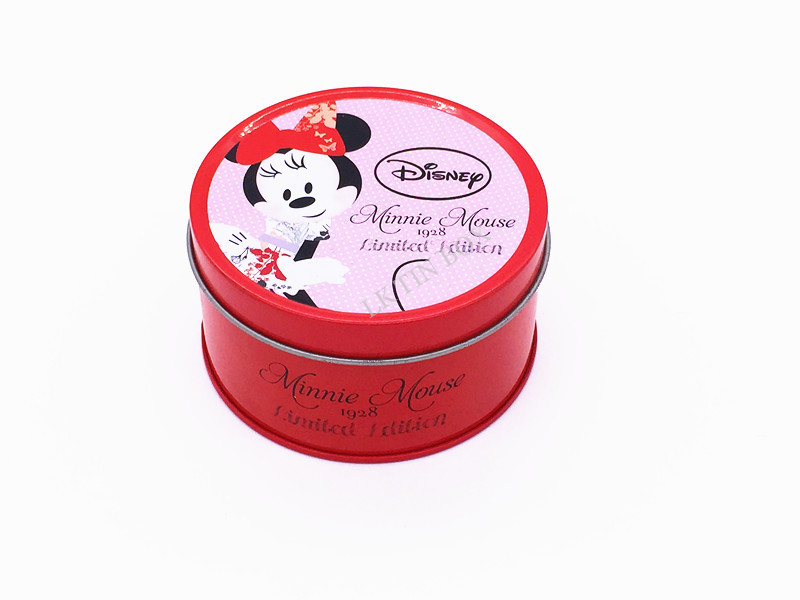Round FDA Candy Decorative Tin Containers For Cocoa Chocolate Gift Packaging