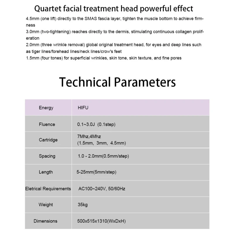 The Latest Korea Technology 7d HIFU 30000 shots Facial Lift Anti-wrinkle machine