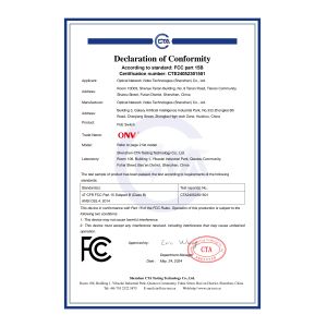Optical Network Video Technologies (Shenzhen) Co., Ltd. Certifications