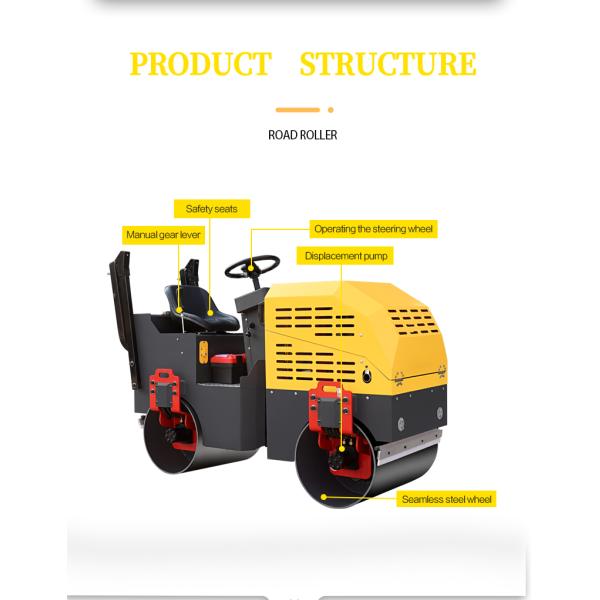 Mini Road Roller Vibrator Compactor/ Driving Road Roller/ 1 Ton Used Vibrating Roller