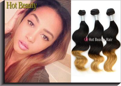Ombre Colored Human Hair Bundles Body Wave Two Tone Color No Synthetic Hair Mixed