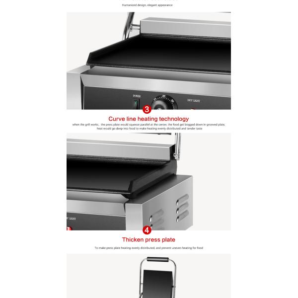 Электрический коммерческий сэндвич хлеб панини гриль с взаимозаменяемыми сэндвич тарелки