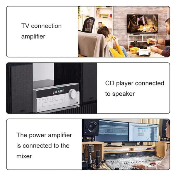 OFC 2RCA masculino a 2RCA masculino Stereo Subwoofer altavoz amplificador de audio cable M/M