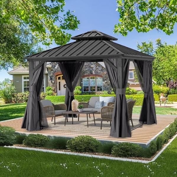 Sustainable Aluminum Gazebo For Cottage Courtyard Garden