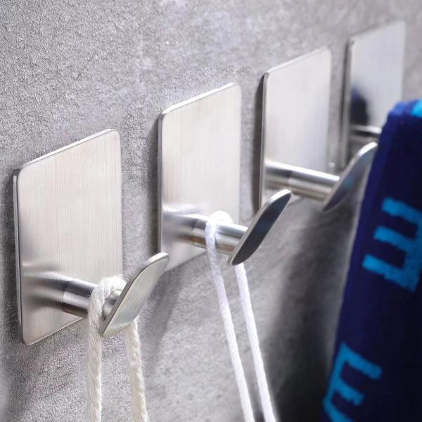 Convenient and Durable Adhesive Hooks for Bathroom Kitchen and Bedroom