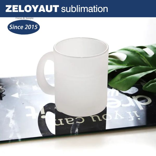 Factory Direct 11oz Frosted Glass Cup for Sublimation Personalized 11oz Mug for Promotional & Business Gifts
