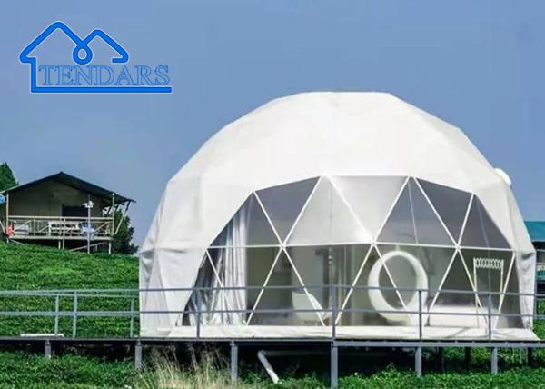 Tenda de Glamping Dome personalizada Hotel de luxo com cobertura de telhado de PVC Marítimo Eco luxo tendas