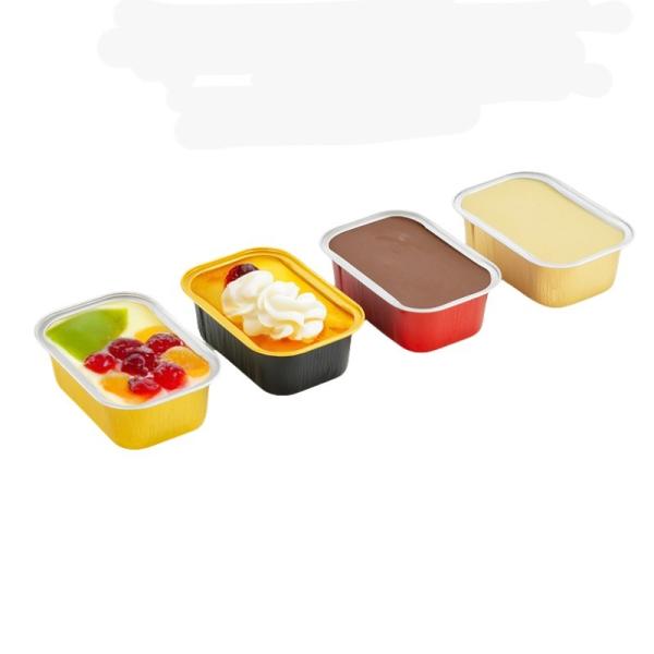 NO Logo Printing Eco-friendly Baking Insulation Tray Box with Lids Aluminum Foil Pans