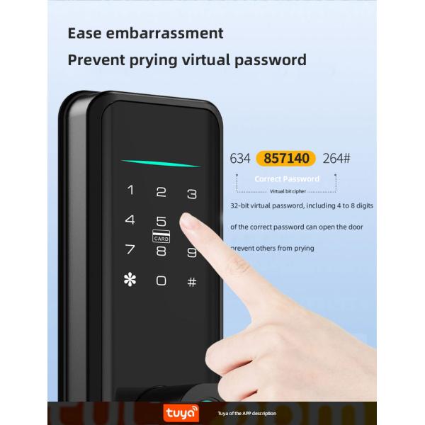 Электрический цифровой умный волибель алюминиевого сплава RFID карта пароль код дверной замок без отпечатков пальцев Tuya Ttlock приложение