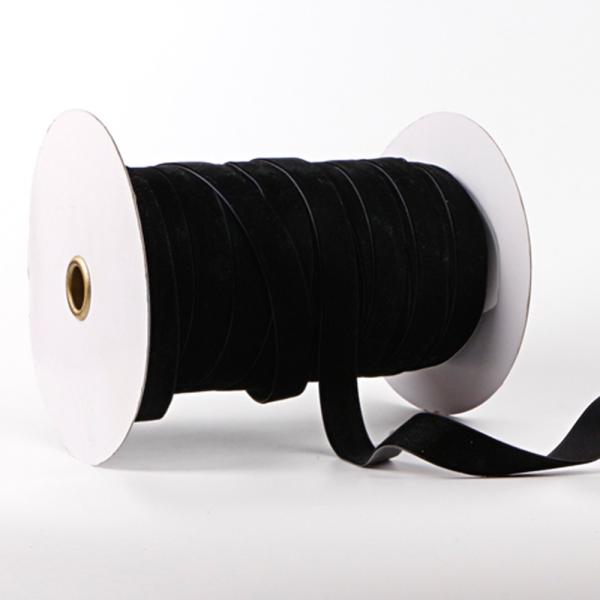 Single Face Style Double Sided Black Velvet Ribbon with Velvet Fabric Type