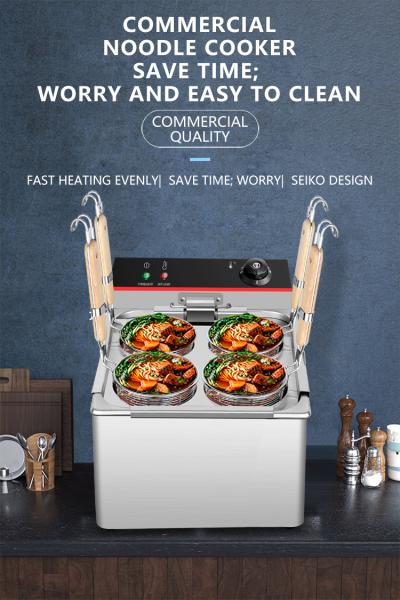 Electric Noodle Cooker Machine for Fast Food Pasta Cooking in Restaurant Kitchen