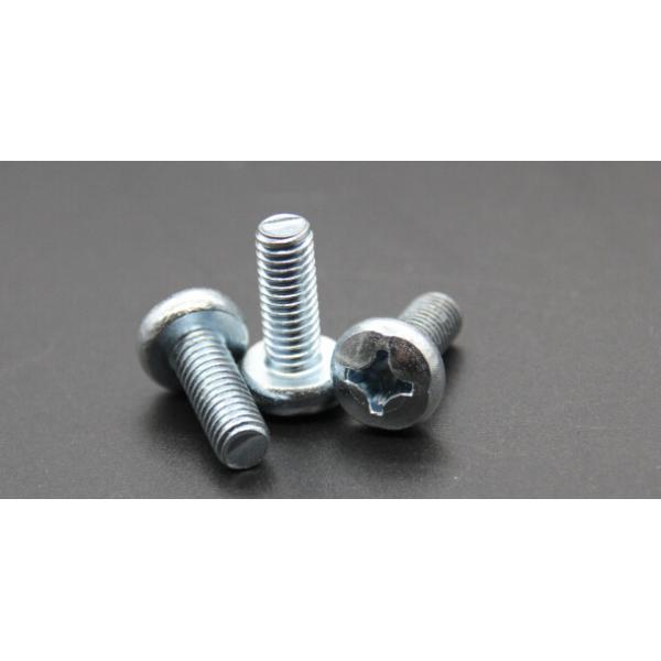 M6x30 Round Cross Recessed Pan Head Screw Zinc Plated Fasteners DIN 7985 For Office Chair