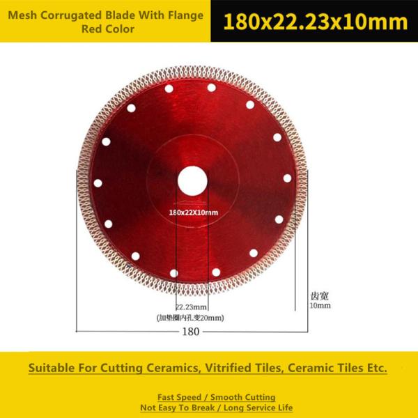 180mm Diamond Cut Circular Saw Blade Hot Pressed Wide Ripple Teeth