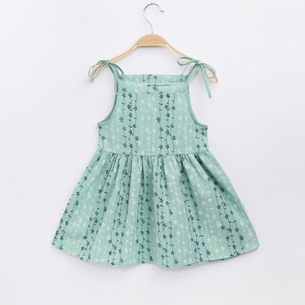 New baby girls summer children's clothing sleeveless dress linen cotton newborn children spaghetti strap dress