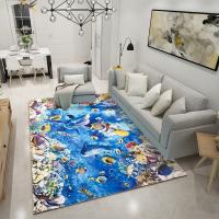 El piso del dormitorio del mundo del mar alfombra los 40*60cm que 3d imprimió las mantas del comedor