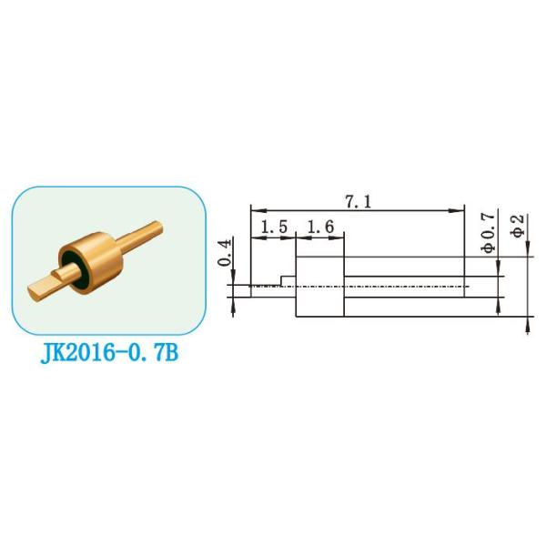 7052 Connecteurs hermétiques de joints vitre-métal Kovar DC Feedthroughs JK2016-0.7B