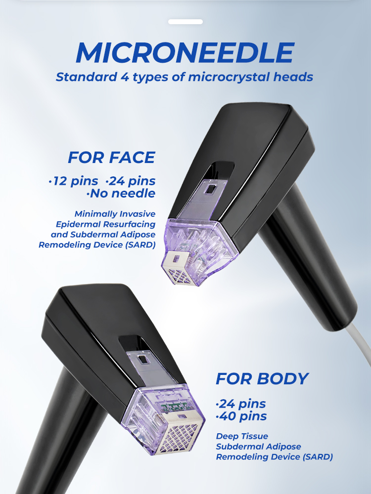 Crystallite Depth 8 Fractional RF Microneedle Machine Multi Tips Wrinkle Scar Stretch Mark Removal Skin Tightening Salon Equipment