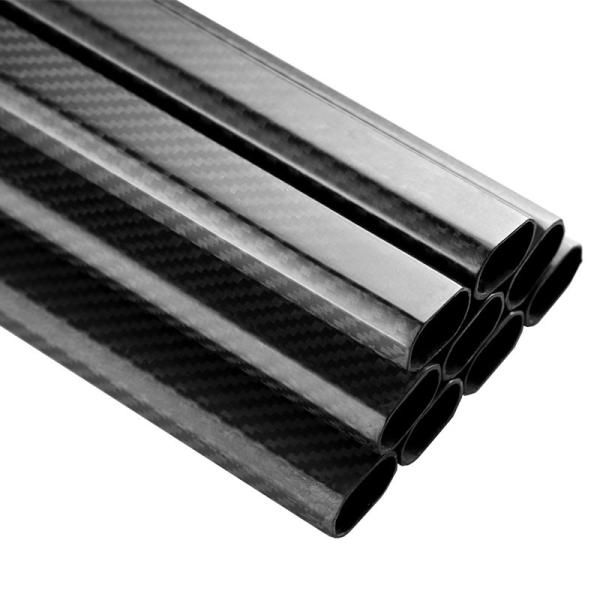 cor e forma altas da resistência de desgaste do tubo da fibra do carbono 3K de 100% várias