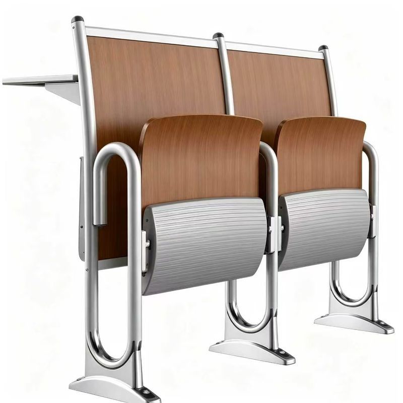 Linked Auditorium Seating Chairs Auto Return Tip Up Chair For Conference Hall