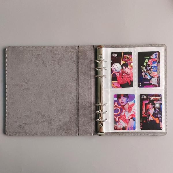 Bandage Card Holder Album Book Dustproof Wind Gradient Pu Cover