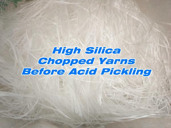 Stapled  High Silica Glass Fiber Yarns