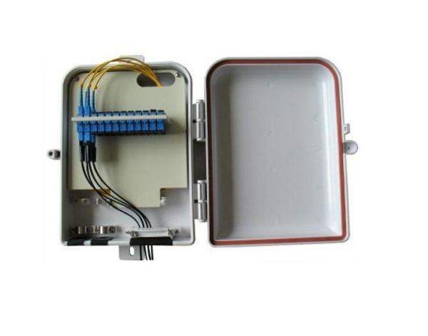 12 Port Network FTTH Distribution Box With SC Adapter , Fiber Optic Connection Box