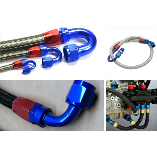 Braided 3.45MPa Flexible Hoses Silver PTFE Fuel Line Oil Cooler Hose