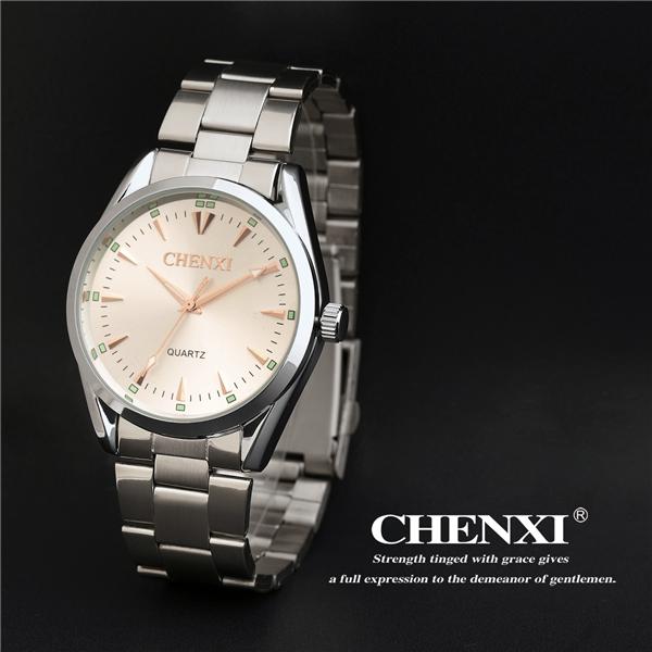 China Watch Supplier Black White Color Couples Watch Stainless Steel Rose Gold Watch New Cheap Price