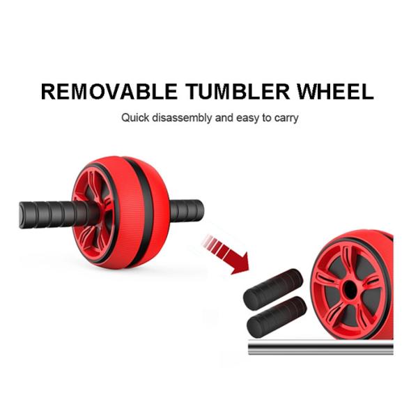 95*167*112mm Home Fitness Equipment Red Abdominal AB Wheel Roller