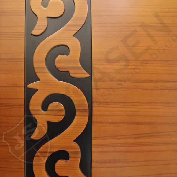 Interior Plain Soundproof PVC Wooden Doors 2.1m Height Finished