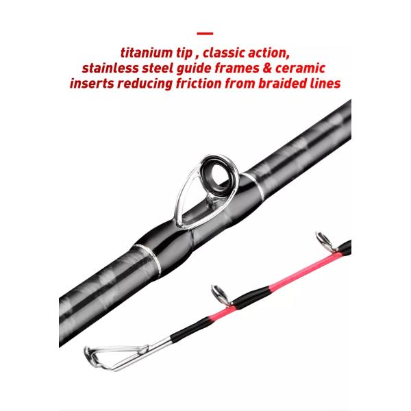 OSCART 170cm Titanium Tip Fast Action Line PE0.3-3# Octopus Fishing Rods