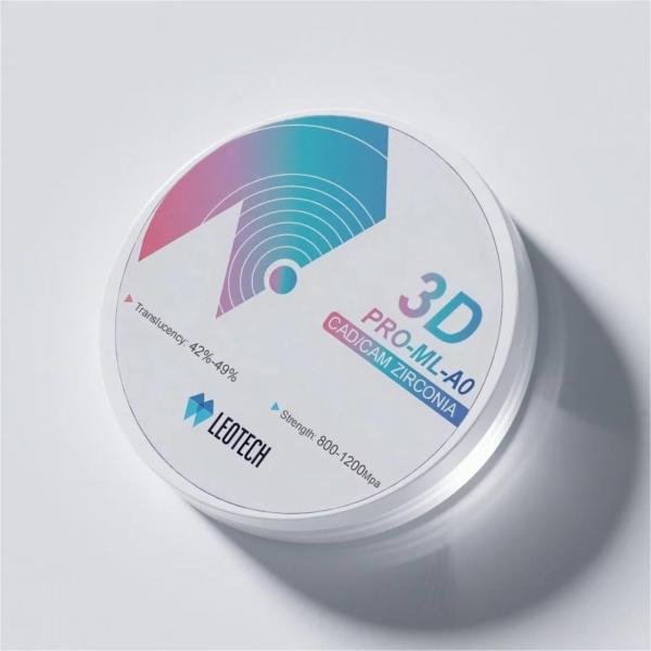 Multilayer Zirconia Disc 800-1200MPa Strength & 5.0-6.5MPa·√m Toughness 16-Color Staining