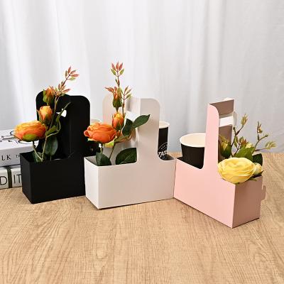 Custom Kraft Paper Gift Box for Flowers or Coffee Takeaway