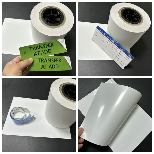 120um 130um 150um 1090mm Width Glossy One side Thermal Synthetic Paper For  Making Wrist band 120мм 130мм 150мм 1090мм Ширина блестящая с одной стороны Термосинтетическая бумага для изготовления браслета